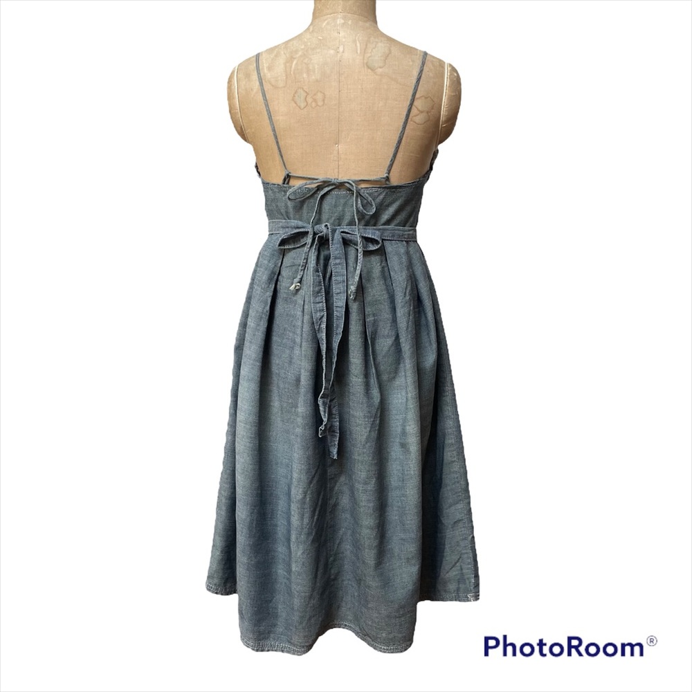 Billabong chambray summer dress with open back size S - Picture 2 of 10